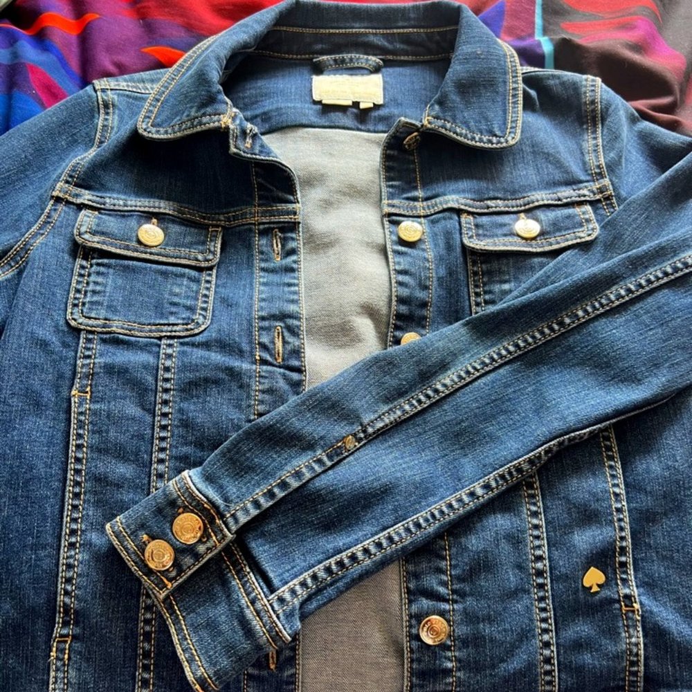 Kate Spade Jean Jacket with pink and gold detail
